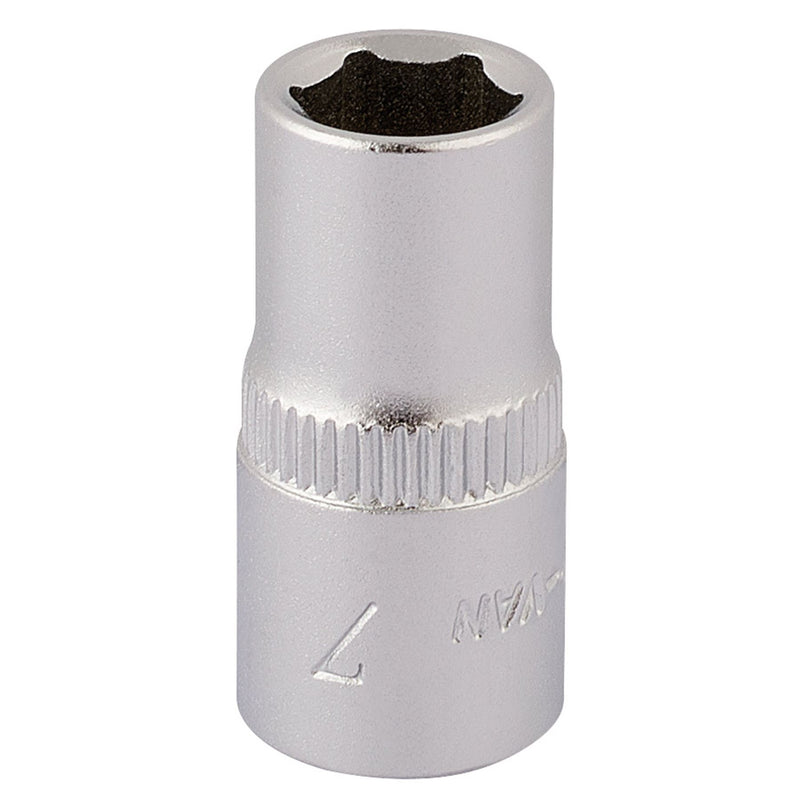 Draper Elora Hexagon Socket, 1/4" Sq. Dr., 7mm 11096 Draper - Dynamic Drive