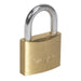 Seigen by Sealey Brass Body Padlock with Brass Cylinder 40mm S0987 Seigen by Sealey  - Dynamic Drive