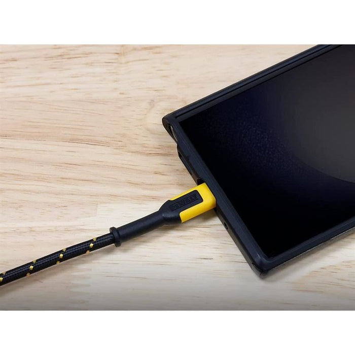 Dewalt Telecoms USB A to USB C Reinforced Charging Cable 1.2m (4ft) DEWALT Telecoms - Dynamic Drive