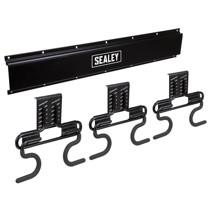 Sealey Wall Mounting 6 Hook Storage Rail APHKIT4 Sealey - Dynamic Drive