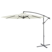 Dellonda Banana Parasol with Cover 3m - Cream DG265 Dellonda - Dynamic Drive