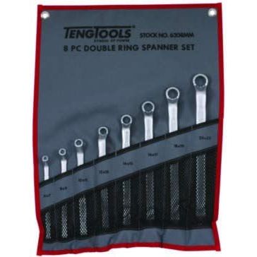Teng Tools Double Ring Spanner Set Tool Roll 8 Pieces Teng Tools - Dynamic Drive