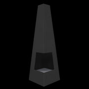 Dellonda Chiminea Wood Burner Heater for Outdoors W45cm x H150cm - Black Steel Dellonda  - Dynamic Drive