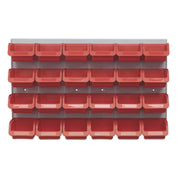 Sealey Bin & Panel Combination 24 Bins Red TPS130 Sealey - Dynamic Drive