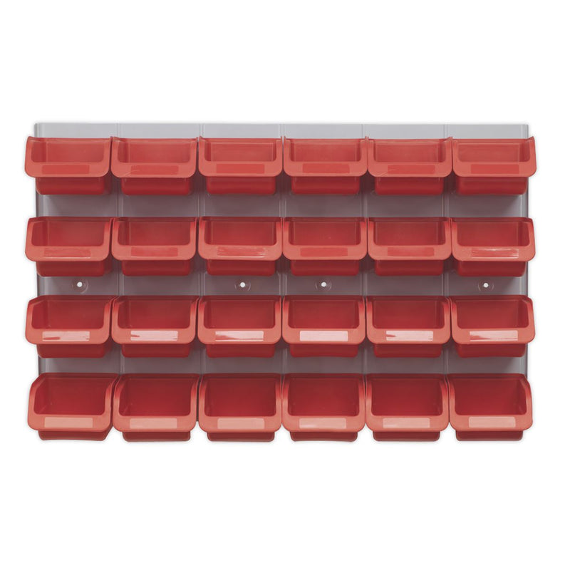 Sealey Bin & Panel Combination 24 Bins Red TPS130 Sealey - Dynamic Drive