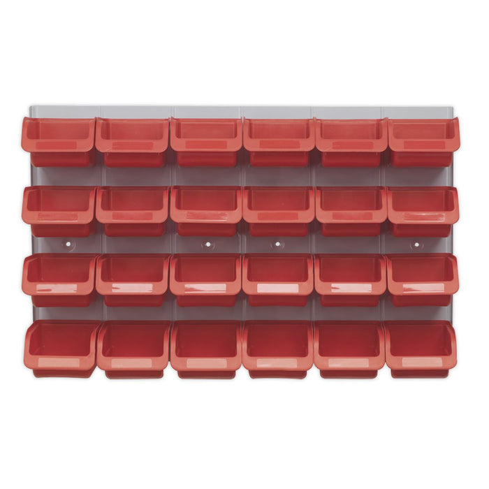 Sealey Bin & Panel Combination 24 Bins Red TPS130 Sealey - Dynamic Drive