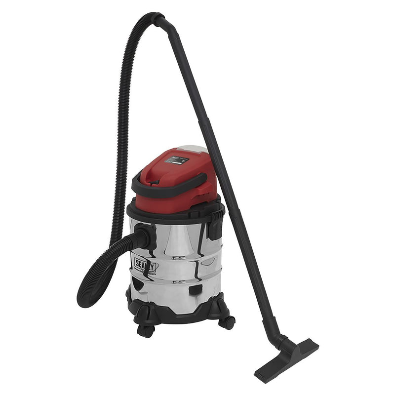 Sealey Vacuum Cleaner Cordless Wet & Dry 20L 20V SV20 Series Body Only Sealey  - Dynamic Drive
