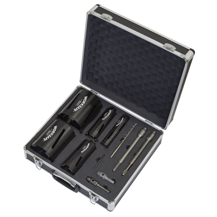 Sealey Diamond 5 Core Kit (ï38 52 65 117 127mm Cores with Adaptors) WDCKIT5 Sealey - Dynamic Drive
