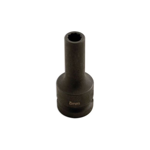 Laser Split Rim Impact Socket 1/2"D 8mm x 10pt 5132 Laser - Dynamic Drive