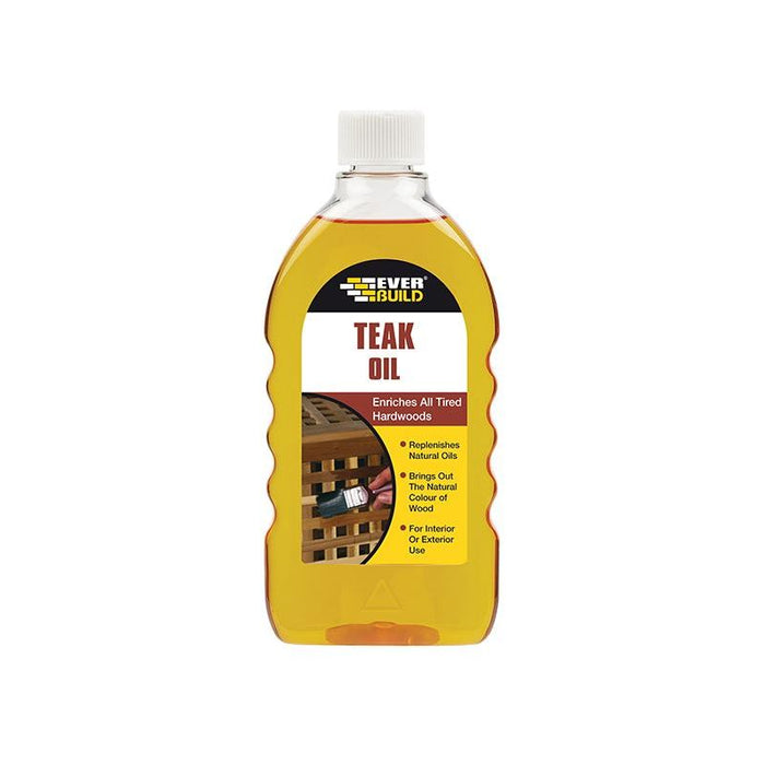Everbuild Sika Teak Oil 500ml Everbuild Sika - Dynamic Drive