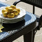 Dellonda Dining Tables with Tempered Glass Top 150 x 90 x 76cm - Dark Brown Dellonda - Dynamic Drive