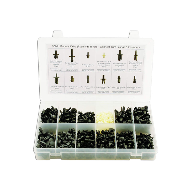 Connect Assorted Drive Rivets (Push-Pins) 350pc 36041 Tool Connection - Dynamic Drive