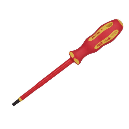 Draper XP1000 VDE Plain Slot Screwdriver, 5.5 x 125mm 64419 Draper - Dynamic Drive