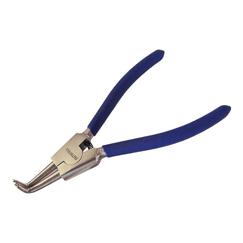 Faithfull Circlip Pliers Outside Bent CRV 180mm (7in) Faithfull - Dynamic Drive