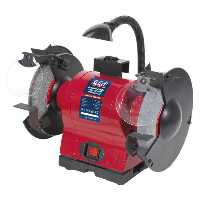 Sealey Bench Grinder 200mm with Work Light 550W/230V BG200WL Sealey  - Dynamic Drive