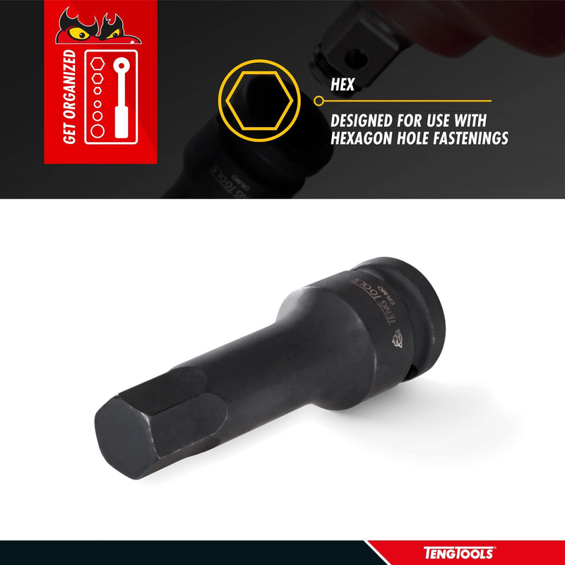 Teng Tools 1/2" Hex Impact Socket DIN Metric 17mm Teng Tools - Dynamic Drive