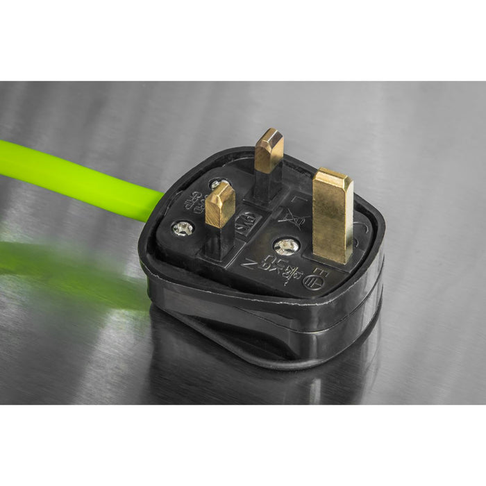 Sealey 25m Cable Reel with Thermal Trip 4 x 230V - Hi-Vis Green BCR25G Sealey - Dynamic Drive