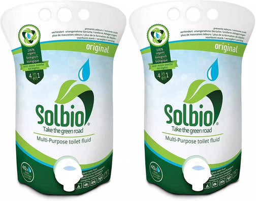 2x Solbio Organic Chemical Toilet Fluid Waste & Flush 1.6L x40 Doses Solbio - Dynamic Drive