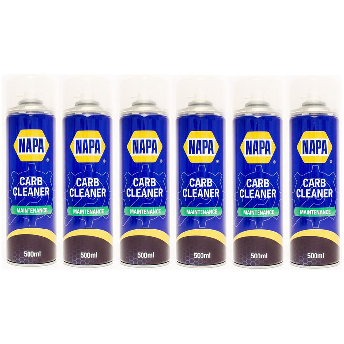 6x NAPA Carb Cleaner Spray Carburettor Intake Spray Cleaner Professional 500Ml NAPA - Dynamic Drive