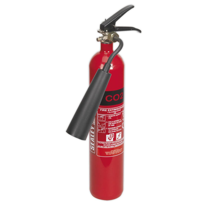 Sealey Fire Extinguisher 2kg Carbon Dioxide SCDE02 Sealey - Dynamic Drive