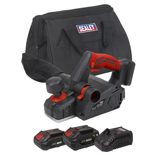 Sealey SV20 Series Cordless Planer Kit 20V - 2 Batteries CP20VEPKIT Sealey - Dynamic Drive
