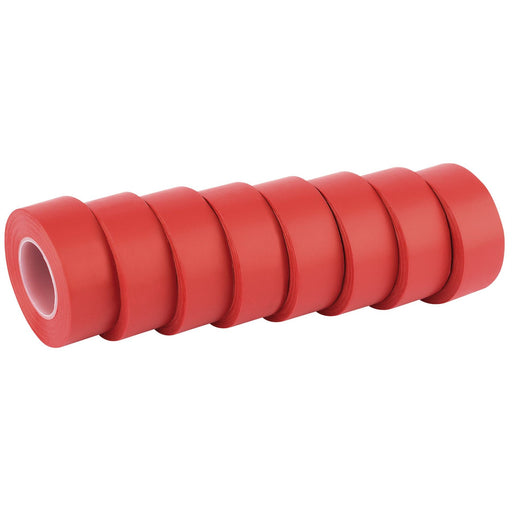 Draper Insulation Tape to BSEN60454/Type2, 10m x 19mm, Red (Pack of 8) 11912 Draper - Dynamic Drive