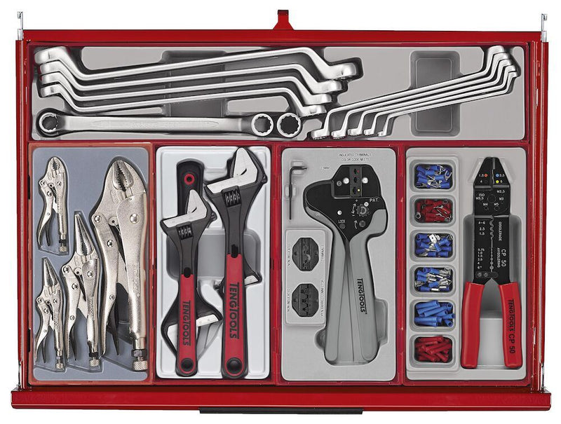 Teng Tools 53" PRO35™ Monster stack tool kit 1295 pieces red Town Tools - Dynamic Drive