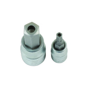 Laser Security Hex Socket Bit Set 1/4"D, 3/8"D, 1/2"D 13pc 7497 Laser - Dynamic Drive