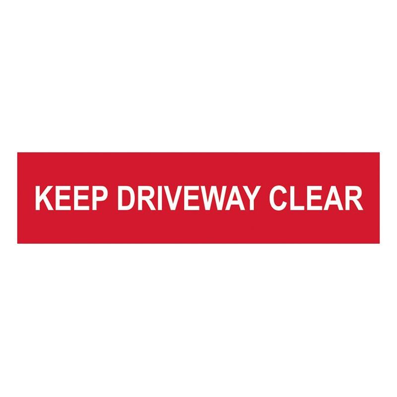 Scan Keep Driveway Clear - PVC Sign 200 x 50mm Scan - Dynamic Drive