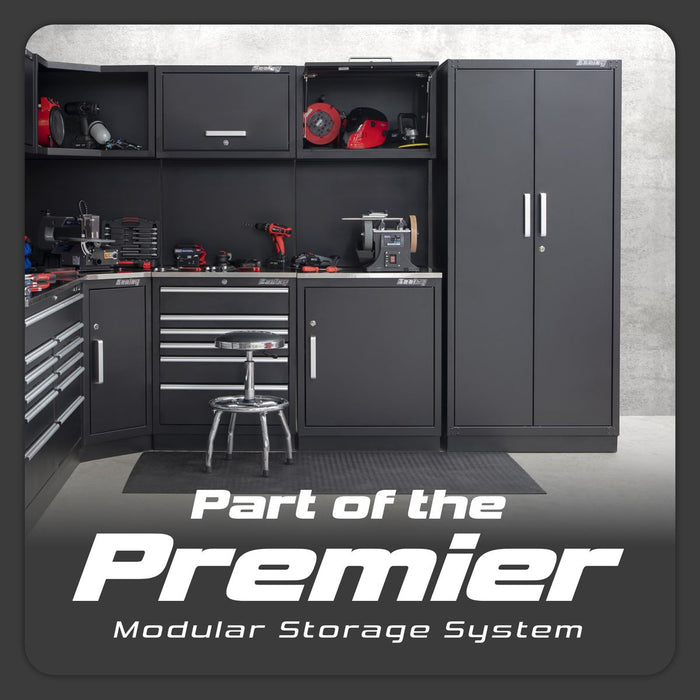 Sealey Premier Premier Corner Storage System with Oak Worktop 1.7m APMSCOMBO6W Sealey Premier - Dynamic Drive