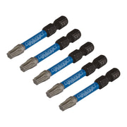 Draper Expert TX-STAR Impact Screwdriver Bits, T27 x 50mm, 1/4" Hex (Pack of 5) Draper - Dynamic Drive