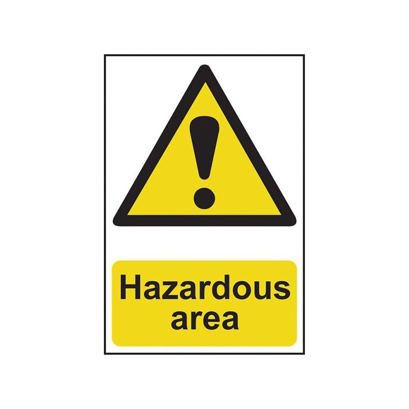 Scan Hazardous Area - PVC Sign 400 x 600mm Scan - Dynamic Drive
