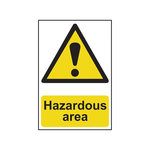 Scan Hazardous Area - PVC Sign 400 x 600mm Scan - Dynamic Drive