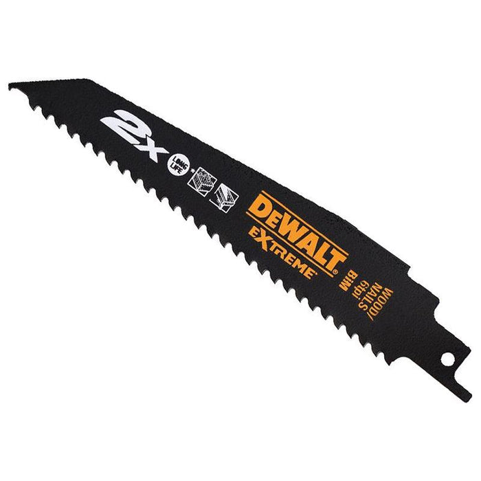 Dewalt Power Tools 2X Life Wood & Nail Reciprocating Blade 305mm x 6 TPI Pack of 5 DeWALT Power Tools - Dynamic Drive