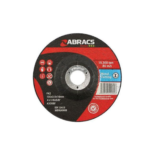 Connect Abracs DPC Cutting Discs 100mm x 3.0mm 10pc 32061 Tool Connection - Dynamic Drive