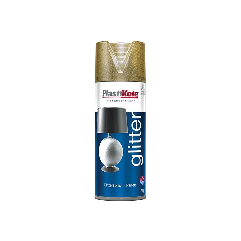 Plastikote Glitter Effect Spray Gold 400ml PlastiKote - Dynamic Drive