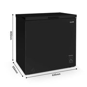 Baridi Freestanding Chest Freezer 142L Capacity - Black DH152 Baridi - Dynamic Drive