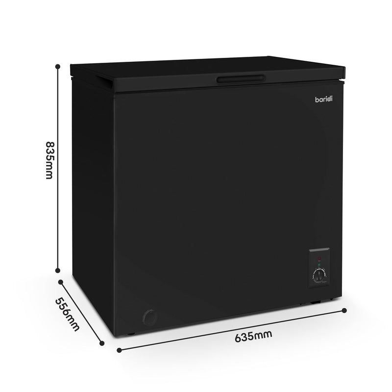 Baridi Freestanding Chest Freezer 142L Capacity - Black DH152 Baridi - Dynamic Drive