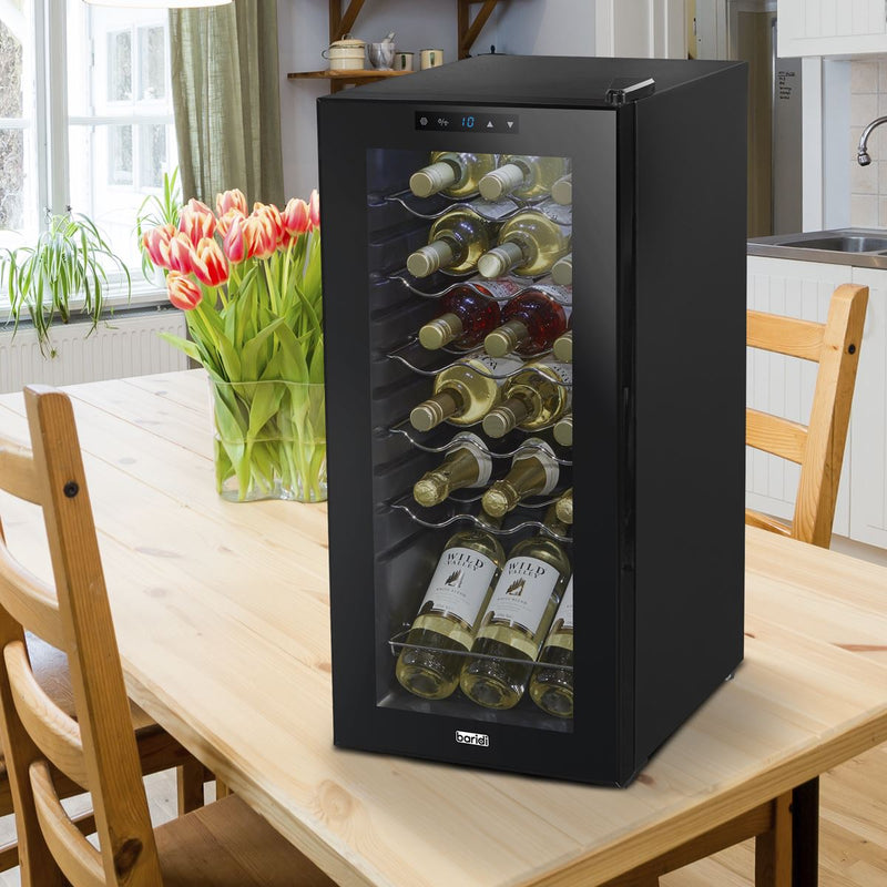 Baridi 18 Bottle Wine Fridge & Cooler - Black DH6 Baridi - Dynamic Drive