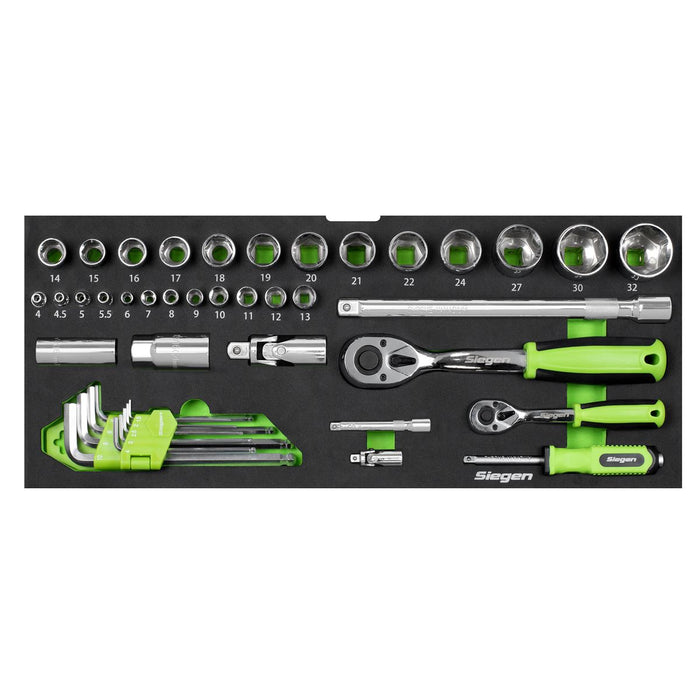 Siegen Siegen Portable Tool Chest 3 Drawer with 98pc Tool Kit S01266 Siegen - Dynamic Drive