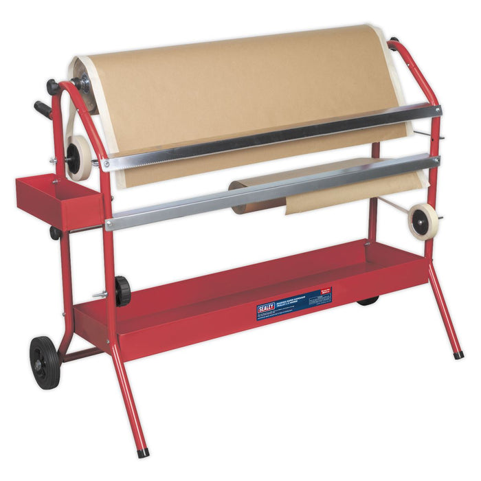 Sealey Masking Paper Dispenser 2 x 900mm Trolley MK67 Sealey - Dynamic Drive