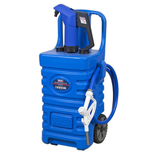 Sealey Mobile Dispensing Tank 55 Litre with AdBlue Pump Blue Fluid Transfer Sealey  - Dynamic Drive