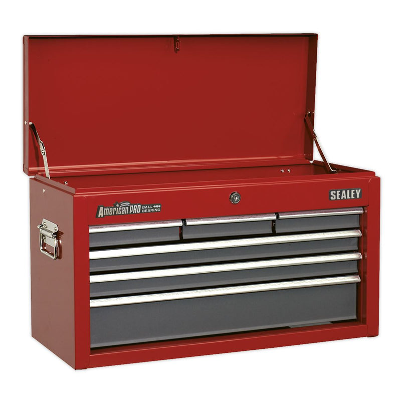 Sealey Topchest 6 Drawer with Ball-Bearing Slides Red/Grey AP2201BB Sealey - Dynamic Drive