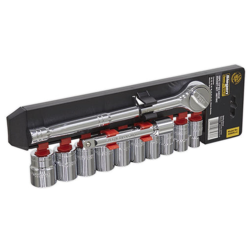 Sealey Socket Set 12pc 1/2"Sq Drive 6pt WallDrive Metric S0505 Sealey - Dynamic Drive