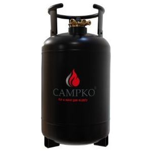 Campko Refillable Gas Bottle 30 Litres With 80% Multivalve 109664 Campko - Dynamic Drive