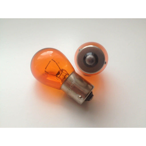 2 X 581 Amber Orange Indicator Car Bulbs Off Set Pins 12V 21W Bau15S - E Marked Eurolec  - Dynamic Drive