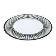 Camping Caravan Picnic Fishing Travel Melamine 16pc Dining Dinner Set - Stripe 7 Leisurewize - Dynamic Drive