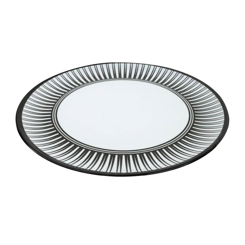 Camping Caravan Picnic Fishing Travel Melamine 16pc Dining Dinner Set - Stripe 7 Leisurewize - Dynamic Drive