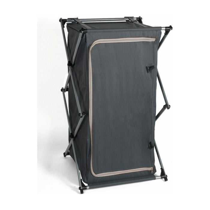 Camping Storage Cupboard Cabinet Folding Canvas Clothes Wardrobe 2 Shelves Camp Active - Dynamic Drive