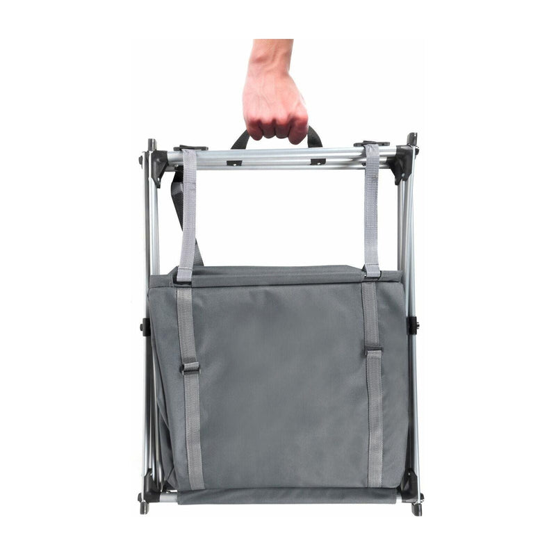 Camping Storage Cupboard Cabinet Folding Canvas Clothes Wardrobe 2 Shelves Camp Active - Dynamic Drive